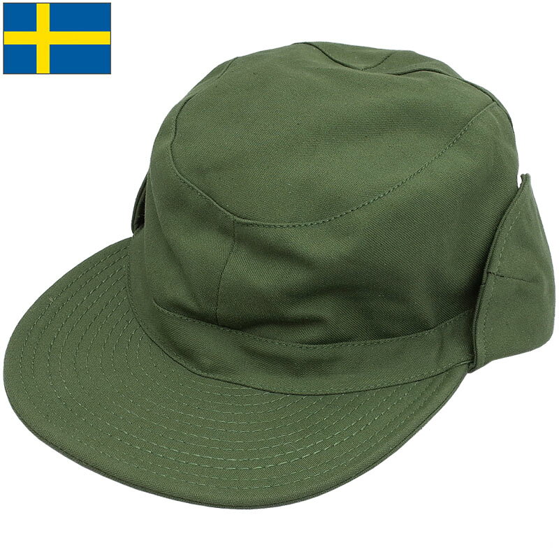 スウェーデン軍 パイロット サマーキャップ グリーン デッドストック HC051NN SWD 帽子 CAP オリーブ カジュアル 実物ミリタリー 軍物 軍モノ 未使用品