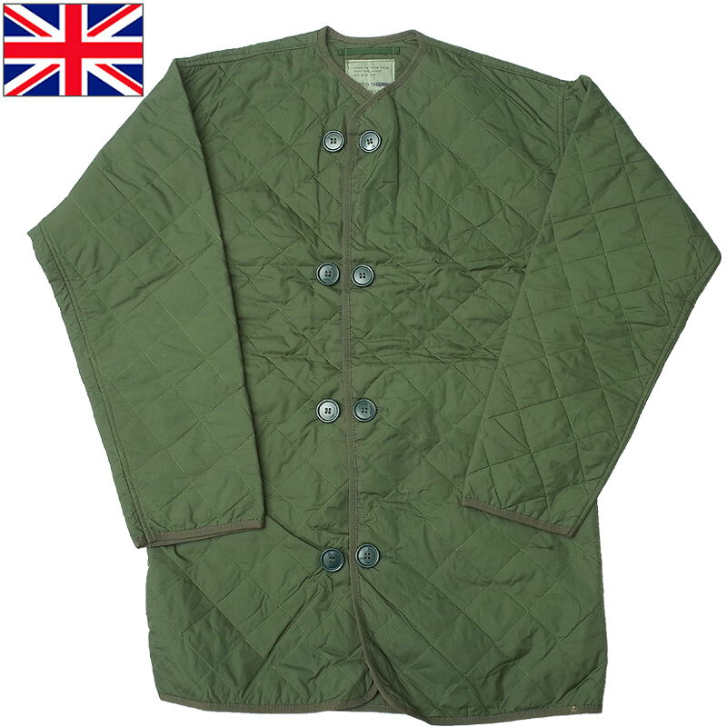 乐天商城 - イギリス軍 キルティング ジャケット ライナー グリーン USED JJ235UN