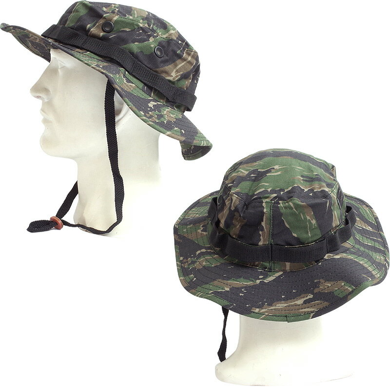 メール便可 ミリタリー リップストップ ジャングルハット 迷彩柄 #HH001NNブーニー...