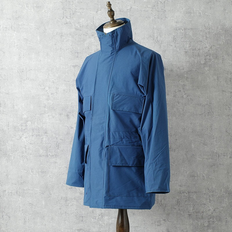 イギリス メトロポリタンポリス 防水 レインジャケット ブルー タイプ1 USED ロンドン警視庁 スコットランドヤード 首都警察 ウォータープルーフ 防風 雨具 雨合羽 スタンドカラー ブルゾン アウター ダブルジップ タクテルナイロン カジュアル 冬 ウインター 実物