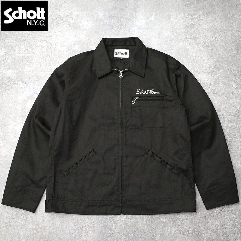 乐天商城 - Schott ショット #7825952001(3112055) TC ワークジャケットメンズ 男性 アウター 長袖 アメカジ カジュアル 春 秋 冬 黒