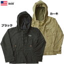 米軍タイプ NAVY ウェットウェザーパーカー ブラック カーキ JP050YN メンズ ワークジャケット ワークパーカージャケット アメリカ海軍タイプ 米海軍タイプ ネイビー アメカジ レプリカ 復刻 ジャケットシャツ GI