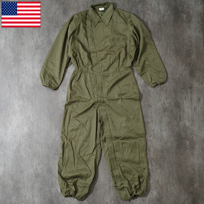 乐天商城 - 米軍 コールドウェザー メカニック カバーオール オリーブ アルミジッパー デッドストック CC051NN アメリカ軍 GI US ワークウェア ワーカー 作業着 作業服 ツナギ つなぎ DIY ガーデニング ヘリクルー カジュアル 男性 メンズ 実物ミリタリー 軍物 軍モノ 70s 未使用品