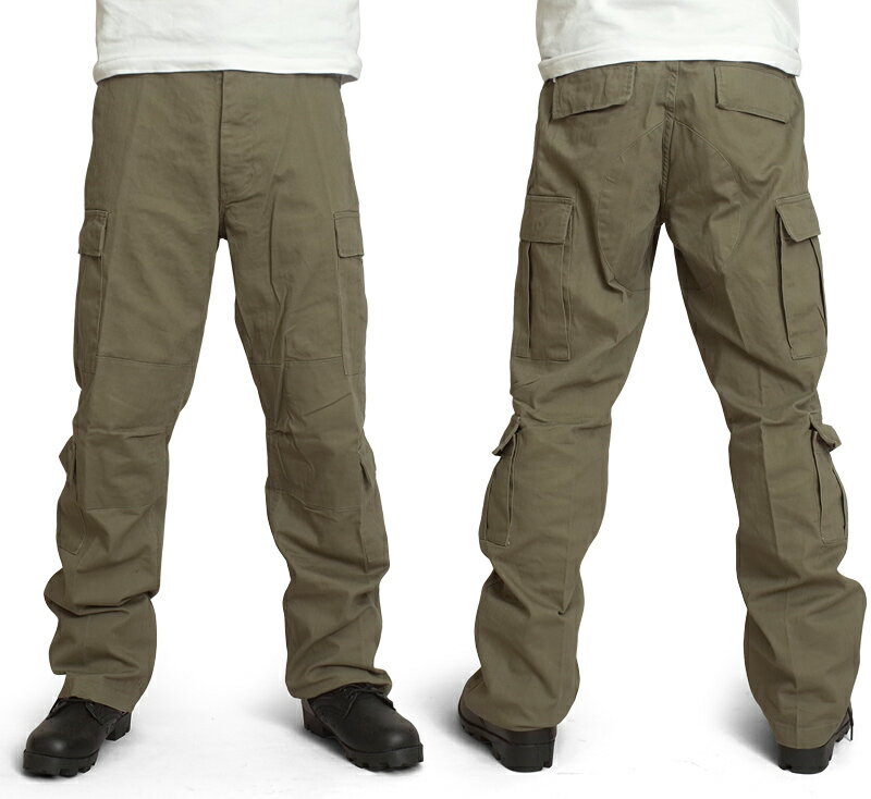 米軍タイプ パラトルーパーパンツ 8ポケット付き BDUパンツ #PB022YN / #PB023YN / #PB024YN / #PB025YN / #PB027YN ズボン メンズ カーゴパンツ ワイドパンツ フィールドパンツ 軍パン ミリタリーパンツ 迷彩服 レプリカ 復刻