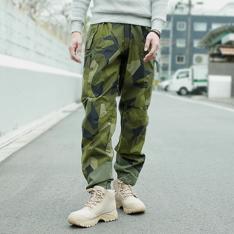 スウェーデン軍タイプ UF90 フィールドパンツ M90 スプリンターカモ 新品 PP316NN ...