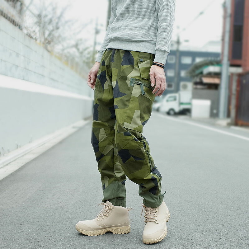スウェーデン軍タイプ UF90 フィールドパンツ M90 スプリンターカモ 新品 PP316NN ...