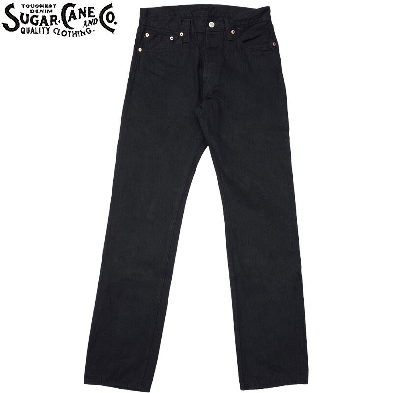 SUGAR CANE シュガーケーン SC41470 13オンスブラックデニムパンツ タイプ3 スリムフィット メンズ 男性 ジーンズ ジーパン ズボン ボタンフライ 細め 13oz