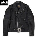 ノベルティープレゼント Schott ショット 7164 SCH-613UST ワンスター ダブルブレスト ライダースジャケット 613 メンズ 黒 ブラック ステアハイドレザージャケット 牛革 本革ジャン リアルライダース バイカー ダブルライダース アウター