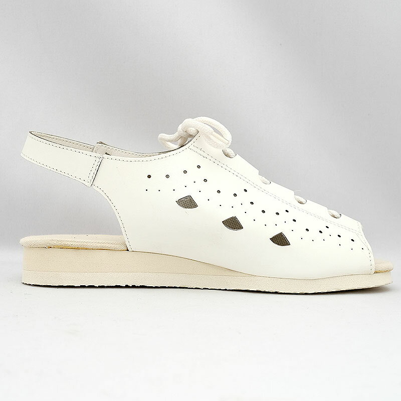 チェコ軍 PVC レースアップサンダル バックストラップ ホワイト デッドストック FE039NN シューズ 靴 白 カジュアル 実物ミリタリー 軍物 軍モノ