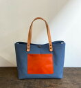 キャンバストート BLUE×ORANGE(4)