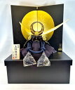 五月人形 兜 三分之一 上杉謙信公 収納素懸兜 13号 宝永屏風2曲丸型 木目黒 金沢箔 No.45 収納セット 日本国産 伝統工芸品 内閣総理大臣賞五月人形 ...