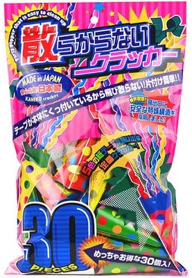 楽天山本人形楽天市場店散らからないクラッカー 30個入りサプライズ　誕生日　お祝い　おもしろい　パーティー　プレゼント　人気　人気商品　イベント　お祭り　景品　便利　簡単　パーティーアイテム