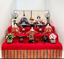 雛人形 小三五 親王 三段飾り 吉藤作ひな人形 初節句 ひな祭り お祝い 桃の節句 雛祭り コンパクト 小さなお雛様 お雛様 三段飾り 五人飾り 三人官女 お祝...