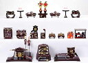 30号9品 木製 溜塗 雪牡丹 桜ひな道具 ひな人形 雛人形 雛道具 お道具 小道具 ひな祭り 海外へのお土産 初節句 お祝い お雛様 日本伝統 日本文化 和風...
