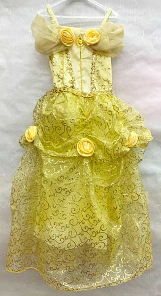 プリンセス　ベル風　子供用(7-10歳用)ハロウィン仮装コスプレ衣装