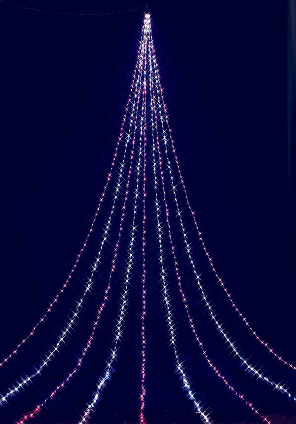 15mニューピンクホワイトLEDドレープライト　KT-2803ナイアガラ　クリスマス　イルミネーション　装飾　デコレーション　イベント　パーティー　クリスマス　流れるライト