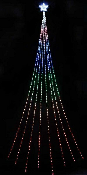 LEDナイアガラ ライト8m（レインボー）WG-2409RAクリスマス イルミネーション ナイアガラライト ドレープライト 電飾 LEDライト クリスマス装飾 デコレーション イベント パーティー 流れるライト LEDイルミネーション クリスマスイルミネーション