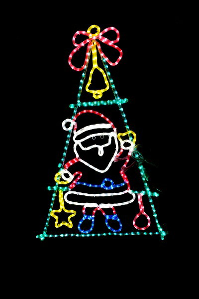 LEDチューブライト ツリーサンタ WG-23493 WG-2303クリスマス サンタさん イルミネーション 電飾 装飾 メリークリスマス クリスマスデコレーション クリスマス飾り付け クリスマス装飾 飾り付…