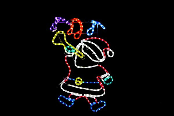 LEDチューブライト ミュージカルサンタ WG-8451 クリスマス サンタさん イルミネーション 電飾 装飾 メリークリスマス クリスマスデコレーション クリスマス装飾 クリスマス飾り付け サンタク…
