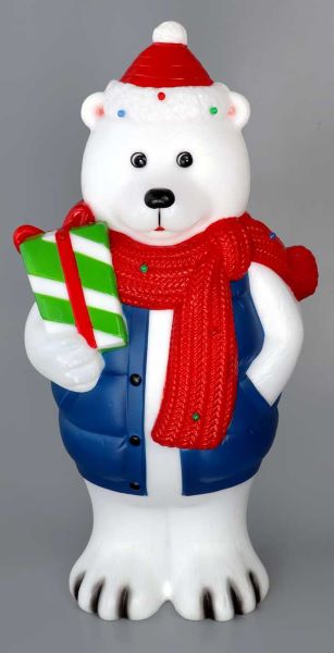 電池式クリスマスブローライト シロクマ　WG-24335しろくま　LEDライト　クリスマス　電飾　イルミネーション　装飾　デコレーション　イベント　パーティー クマ　くま　シロクマ　アニマル　どうぶつ　動物 パーティー　電池式イルミネーション