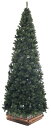 300cmスリム濃緑 品質保証高級ツリー木枠付 クリスマスツリー スリム 送料無料