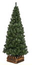 210cmスリム 濃緑 品質 保証高級ツリー 木枠付　クリスマスツリー スリムの商品画像