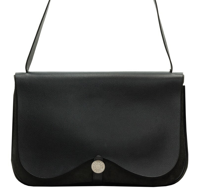 HERMES【エルメス】サック コロラドMM ショルダーバッグ リエージュ×キャンバス 黒（シルバー金具）レディースバッグ レディースバック ショルダーバッグ 【中古】【送料無料】のサムネイル