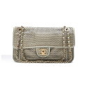 CHANEL【シャネル】パンチングレザー チェーンショルダー ソフトキャビア シルバー（ゴールド金具） ショルダーバッグ ミニショルダーバッグ レディースバッグ レディースショルダーバッグ ハイブランド【中古】【送料無料】