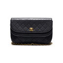 CHANEL【シャネル】マトラッセ ダブルフラップ チェーンショルダー ラムスキン 黒（ゴールド金具） ショルダーバッグ レディースショルダーバッグ レディースバッグ ハイブランド【中古】【送料無料】【SS】