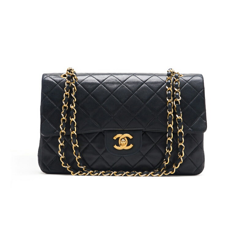 CHANEL【シャネル】マトラッセ ダブルフラップ チェーンショルダー ラムスキン 黒（ゴールド金具） レディース バッグ ショルダーバッグ レディース【中古】【送料無料】｜山本屋オンラインショップ