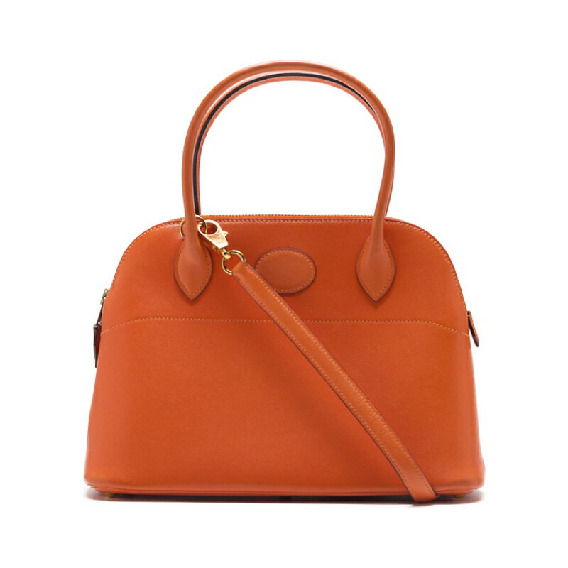 HERMES【エルメス】ボリード27 2wayハンドバッグ エプソン オレンジ　Orange（シルバー金具） トートバッグ レディースハンドバッグ レディースバック 【中古】【送料無料】