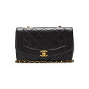 CHANEL【シャネル】マトラッセ ダイアナフラップ チェーンショルダー ラムスキン 黒（ゴールド金具）ショルダーバッグ ミニショルダーバッグ レディースバッグ レディースバッグ ハイブランド【中古】【送料無料】