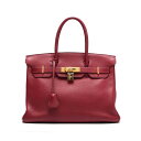 HERMES【エルメス】バーキン30 トートバッグ トリヨンクレマンス ルージュカザック Rouge casaque（ゴールド金具）ボストンバック トートバック ブランドバッグ レディースバッグ レディースバック 【中古】【送料無料】