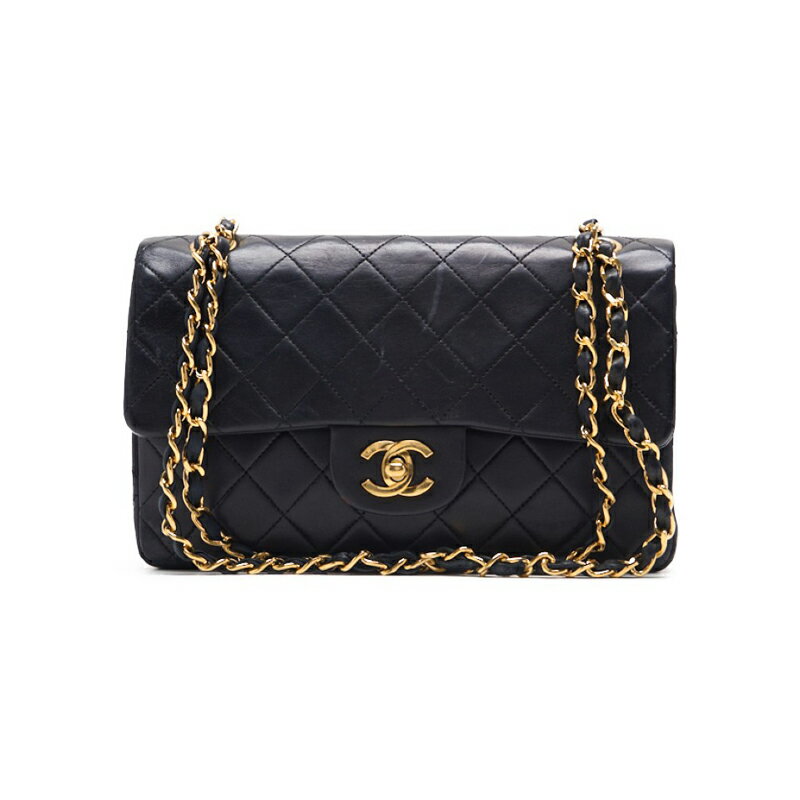 CHANEL【シャネル】マトラッセ ダブルフラップ チェーンショルダー ラムスキン 黒（ゴールド金具） レディース バッグ ショルダーバッグ レディース【中古】【送料無料】｜山本屋オンラインショップ