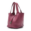 HERMES エルメス ピコタンロックMM トートバッグ トリヨンクレマンス トスカ Tosca(シルバー金具)トートバッグ レディーストートバッグ レディース...
