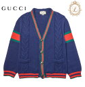 【返品可】GUCCI【グッチ】100周年記念 シェリーライン カーディガン ジャケットトップス S ネイビー ブランド アパレル