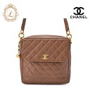 CHANEL シャネル チェーンショルダーバッグ マトラッセ キャビアスキン ブラウン ココマーク ボールチャーム ターンロック(ゴールド金具) レディース【中...