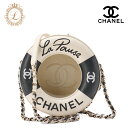 CHANEL シャネル クルーズライン 浮き輪 チェーンショルダーバッグ ラムスキン×ビニール 黒(ゴールド金具)レディースバッグ ハイブランド【中古】【送料無料】