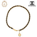 CHANEL シャネル ココマーク チェーンベルト GP×革 黒×ゴールド(ゴールドメッキ) イヤリング レディースイヤリング レディースバッグ ハイブランド【...