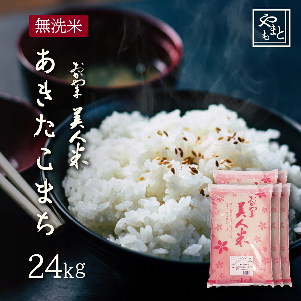 お米 無洗米 新米 令和5年 岡山県産あきたこまち 24kg 5kg×4袋/4kg×1袋 安い アキタコマチ 一等米 北海道沖縄離島は追加送料