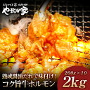 コク旨牛ホルモン 熟成醤油だれ 2kg 焼肉 ホルモン 牛 年末グルメ 年越グルメ