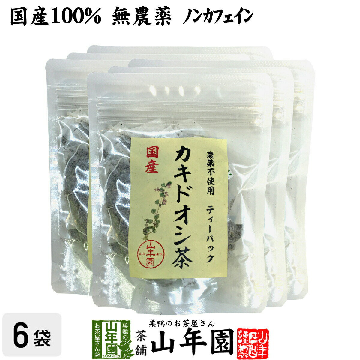 【国産 100%】カキドオシ茶 ティーパック 1.5g×20パック×6袋セット 宮崎県産 無農薬 ノンカフェイン 送料無料 ティーバッグ かきどおし茶 食物繊維 茶葉 カキドオシ茶 ダイエット 妊婦 ギフト プレゼント お中元 敬老の日 プチギフト お茶 2022 内祝い お返し