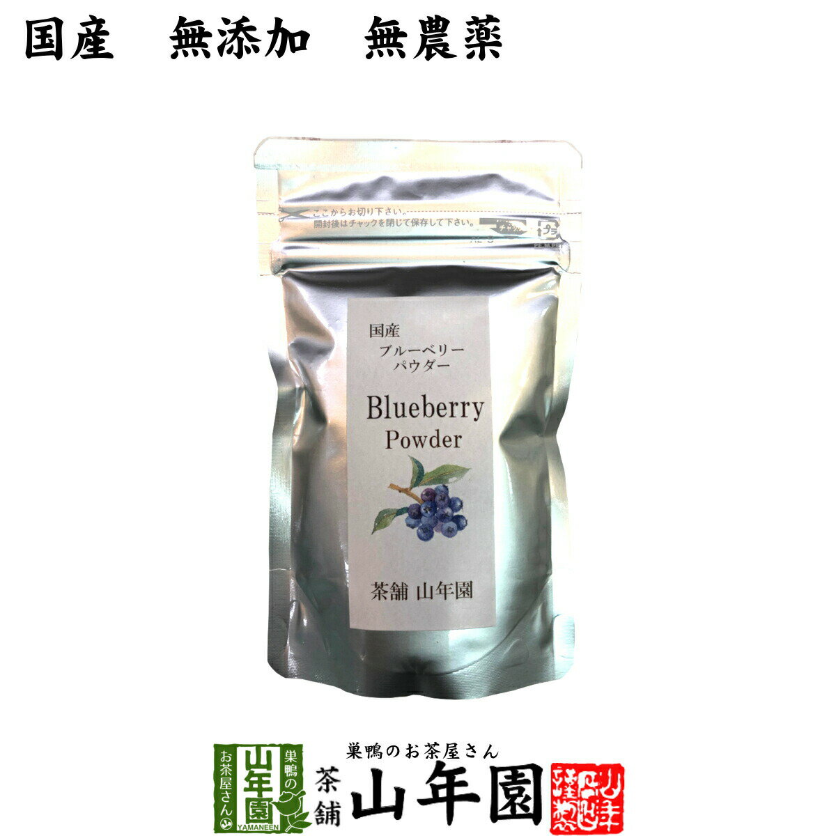 【国産】 ブルーベリー粉末 50g 無農薬で栽培されたブルーベリーを粉末に 無添加 果実本来の甘みをアイス ヨーグルト…