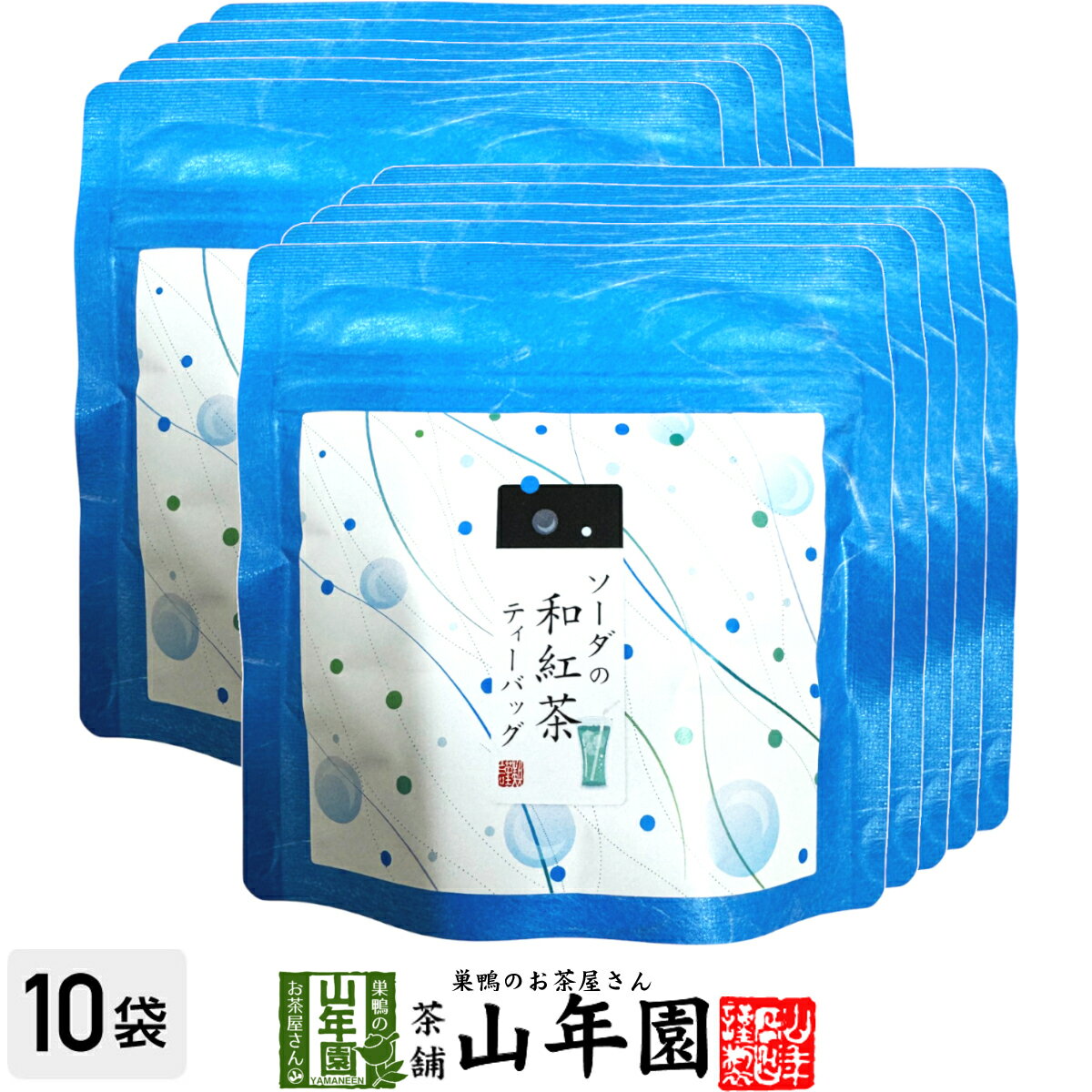 【国産紅茶】ソーダの和紅茶 10g(2g×5パック)×10袋セット 送料無料 静岡県産紅茶 ソーダティ 国産紅茶 日本茶 ソーダティーバッグ 紅茶 ティーパック ダイエット ギフト プレゼント 内祝い お返し お歳暮 御歳暮 プチギフト 2025 お茶 男性 女性 お祝い