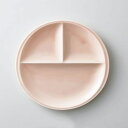 小田陶器titto(チット) 3つ仕切皿(丸) ピンク 日本製 美濃焼 洋食器 ランチプレート 仕切り皿 カフェ食器