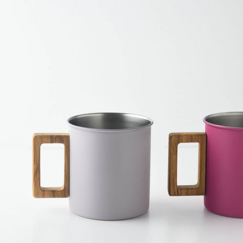 WOOD HANDLE MUG グレー Lサイズ 日本製 洋食器 マグカップ ティーカップ コーヒーカップ