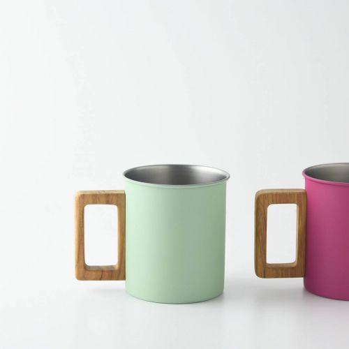 WOOD HANDLE MUG グリーン Mサイズ 日本製 洋食器 マグカップ ティーカップ コーヒーカップ