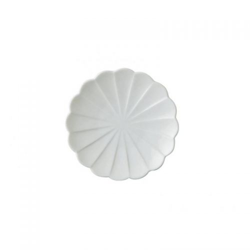 小田陶器 コトハナ 11小皿 福寿草 白 日本製 美濃焼 和食器 丸皿 丸プレート