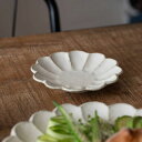 カネコ小兵製陶所 リンカ (輪花) 15.5cmプレート 白練 日本製 美濃焼 洋食器 長皿 変形皿 ロングプレート