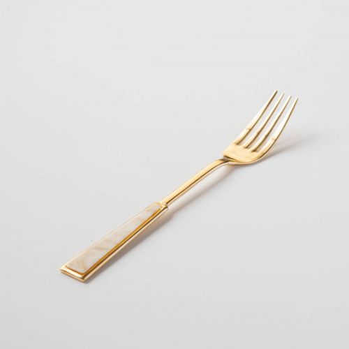 アクリルカトラリー P シロ デザートフォーク GD 日本製 燕三条 洋食器